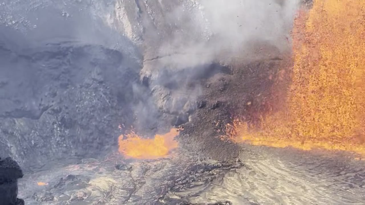 Lava fountains at Kīlauea in Hawaiʻi, recorded on 24 December 2024.