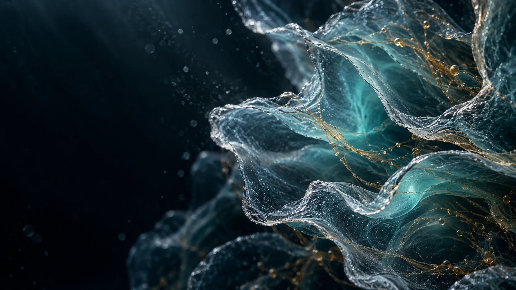 Conceptual biomaterial membrane illustration; not microscopy or a VARUNÉ sample.